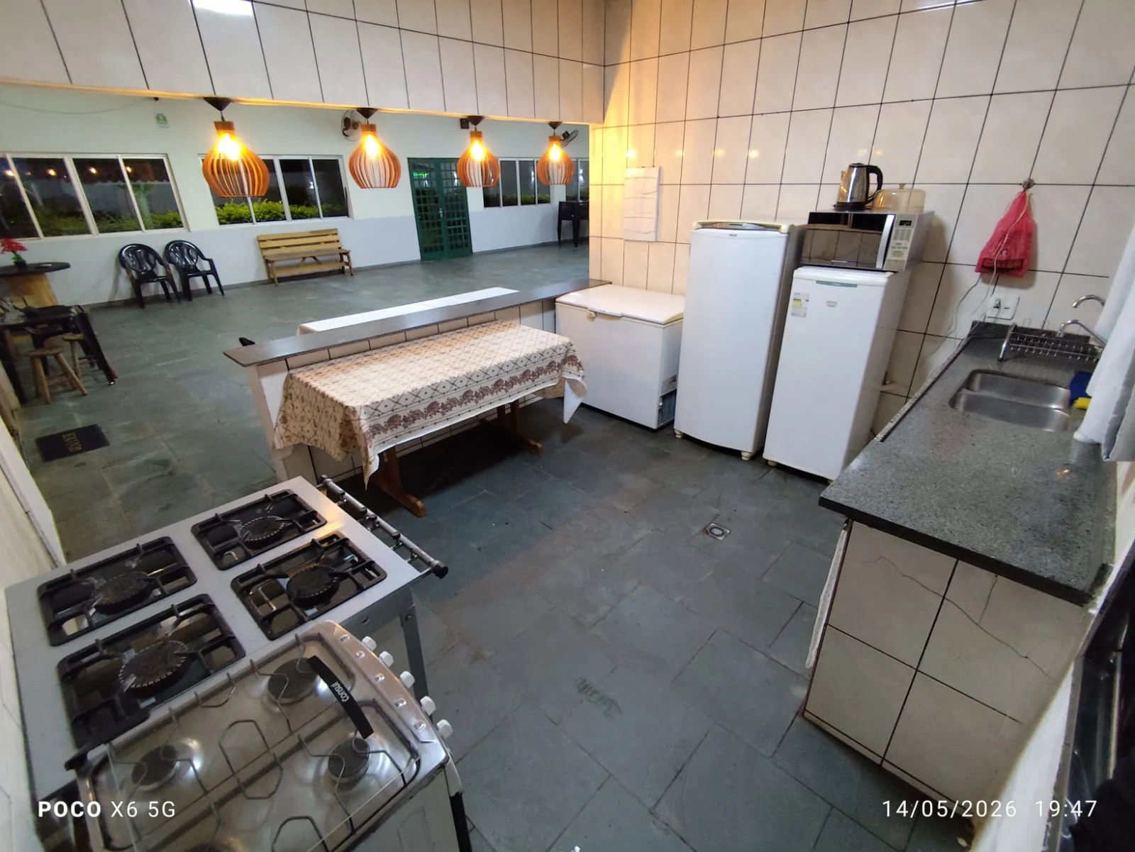 Cozinha equipada da Chácara Recanto do Sonho